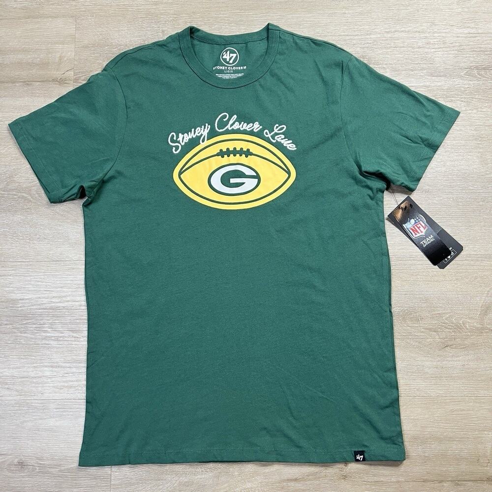 Green Bay Packers 47 Brand Stoney Clover Lane Tshirt Green Mens Size XL NWT